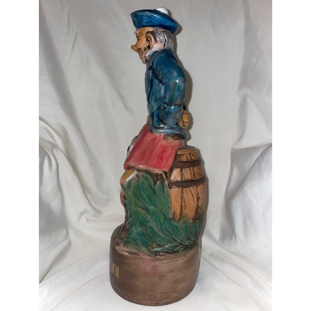 Vintage Ceramic Scotch Decanter Winking Scotsman Kilt Figural Liquor Bottle 12